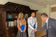Wręczenie dyplomów w konkursie podcastów zorganizowanym dla studentów Wydziału Historycznego i Wydziału Filologicznego UG