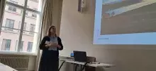Dr Konopka podczas konferencji