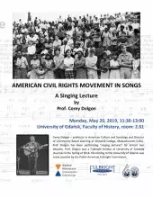 Plakat "Civil rights in songs"