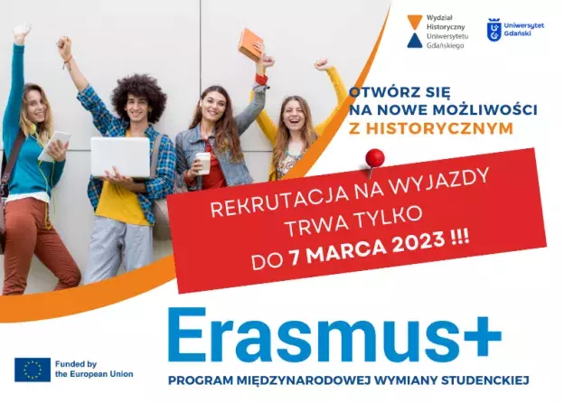 Trwa rekrutacja do programu Erasmus! Termin upływa już 7 marca 2023 r.