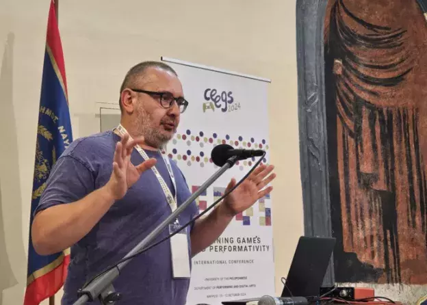 Dr hab. Michał Mochocki, prof. UG na konferencji Uniwersytetu Peloponeskiego w Nafplio / Grecja