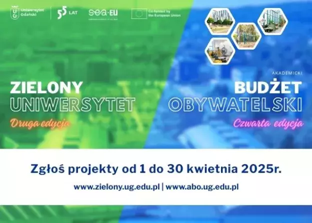 Rusza czwarta edycja Akademickiego Budżetu Obywatelskiego UG oraz druga edycja Zielonego UG - zgłoś…