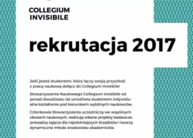 Collegium Invisibile - rekrutacja 2017