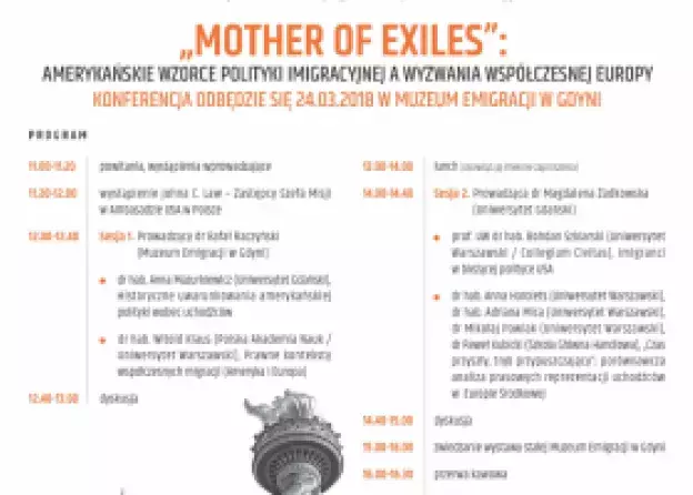 Konferencja „Mother of Exiles”: amerykańskie wzorce polityki imigracyjnej a wyzwania współczesnej…