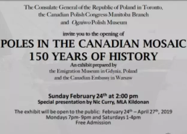 Wystawa "Poles in the Canadian Mosaic. 150 years of History" dr Michaliny Petelskiej